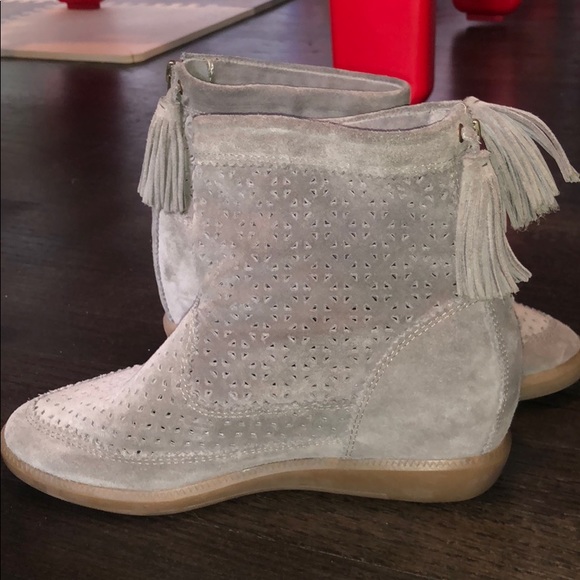 Isabel Marant Basley Wedge Ankle Bootie  in Gray - Picture 2 of 8